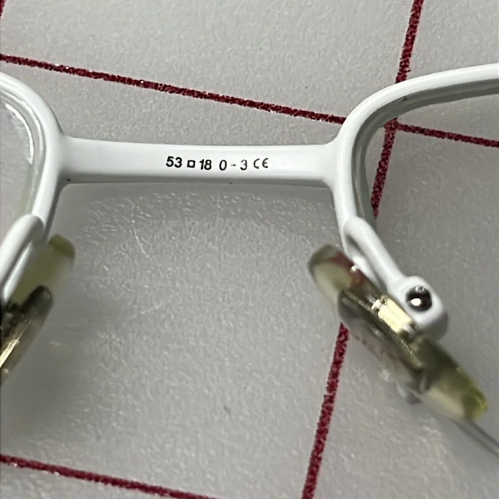 GUCCI GG 1938 MEO Grey/White 53-18-145 Semi Mount Made In Italy Eyeglass Frames